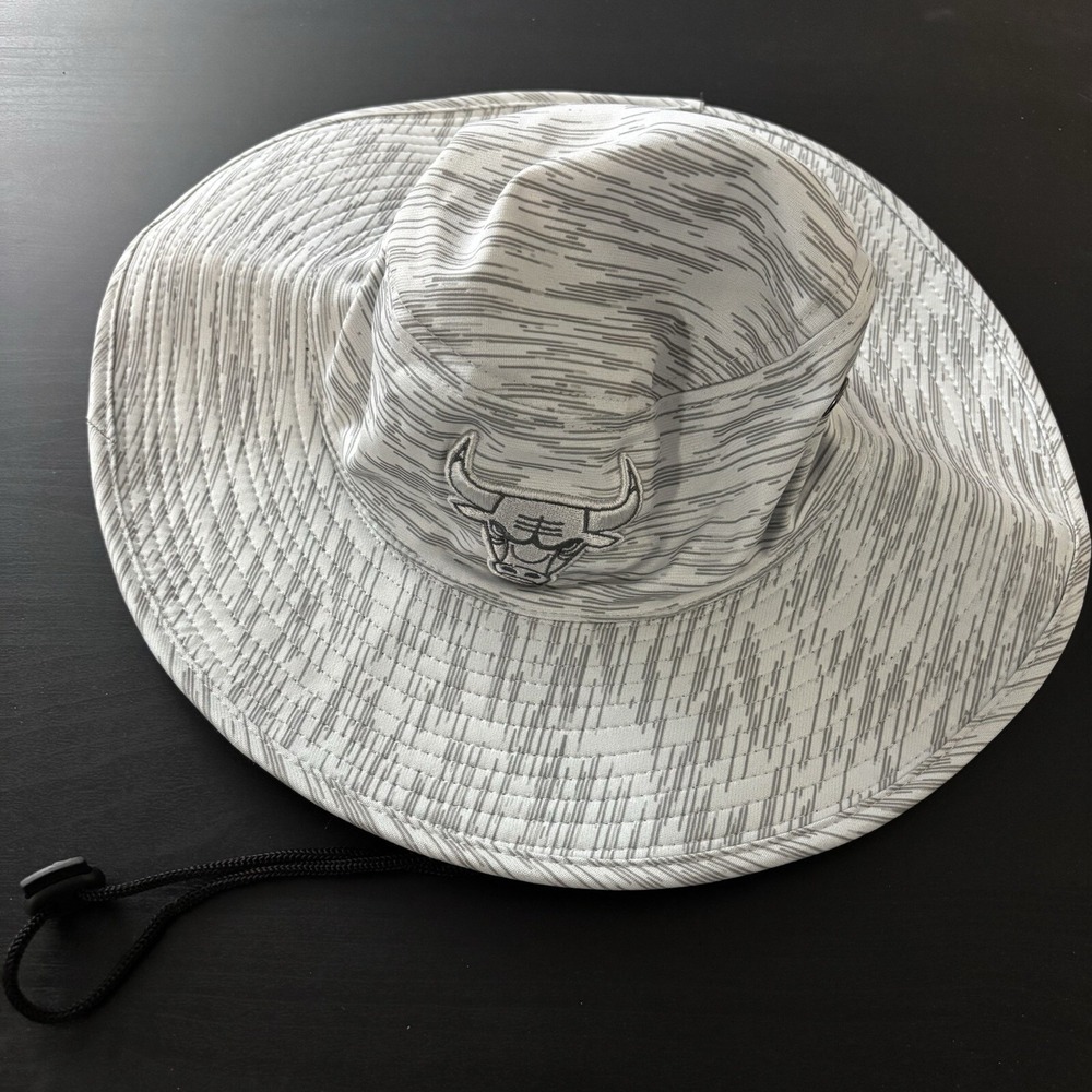 NBA Chicago Bulls Bucket Hat Boonie Hat Gray Heather Camo OSFM Ultra Game